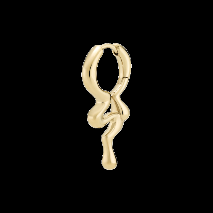 Maya Huggie Goldplated Silver (One) in the group Earrings / Gold Earrings at SCANDINAVIAN JEWELRY DESIGN (100940YG)