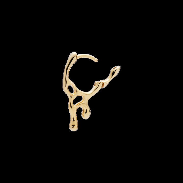 Sortedam Huggie Goldplated Silver in the group Earrings / Gold Earrings at SCANDINAVIAN JEWELRY DESIGN (101025YG)