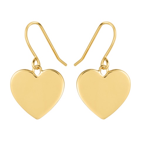 Heart Hook Earring (Gold) in the group Earrings / Gold Earrings at SCANDINAVIAN JEWELRY DESIGN (E2102GPS0-OS)