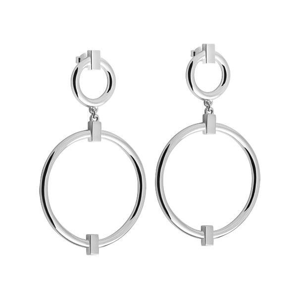 Detail Round Grand Earring silver in the group Earrings / Silver Earrings at SCANDINAVIAN JEWELRY DESIGN (S530)