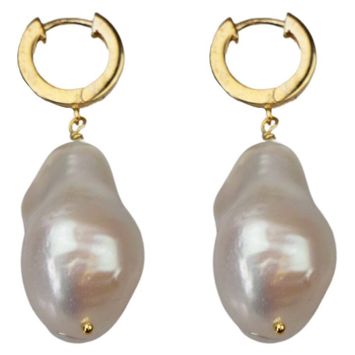 Paula Earring Gold in the group Earrings / Pearl Earrings at SCANDINAVIAN JEWELRY DESIGN (05454G)