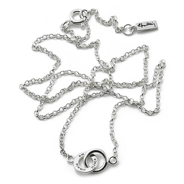 Mini Twosome Necklaces Silver 42-45 cm in the group Necklaces / Silver Necklaces at SCANDINAVIAN JEWELRY DESIGN (10-100-00565-4245)