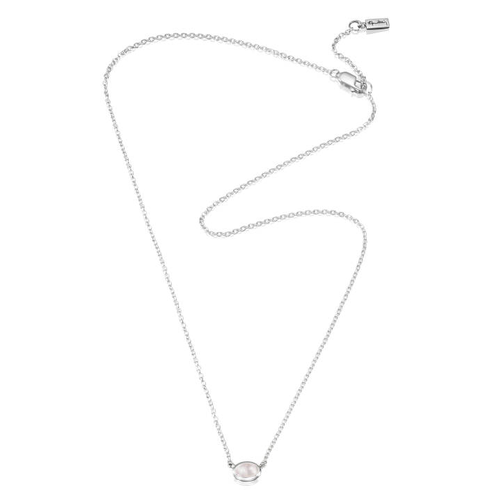 Love Bead Silver - Rose Quartz Necklaces Silver in the group Necklaces / Silver Necklaces at SCANDINAVIAN JEWELRY DESIGN (10-100-01568)