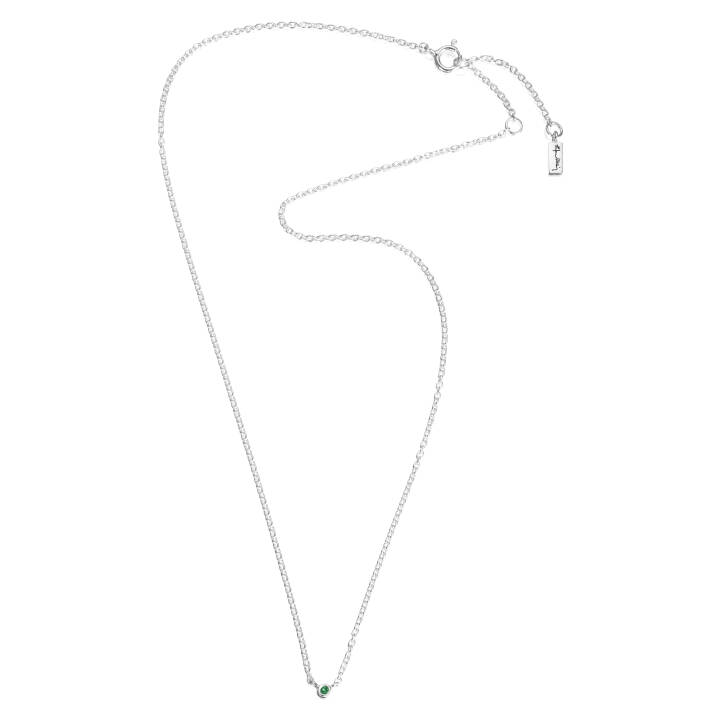 Micro Blink - Green Emerald Necklaces Silver 40-45 cm in the group Necklaces / Silver Necklaces at SCANDINAVIAN JEWELRY DESIGN (10-100-01897-4045)