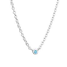 Micro Blink Necklace - Blue Topaz Necklace Silver in the group Necklaces / Silver Necklaces at SCANDINAVIAN JEWELRY DESIGN (10-100-02421-4245)