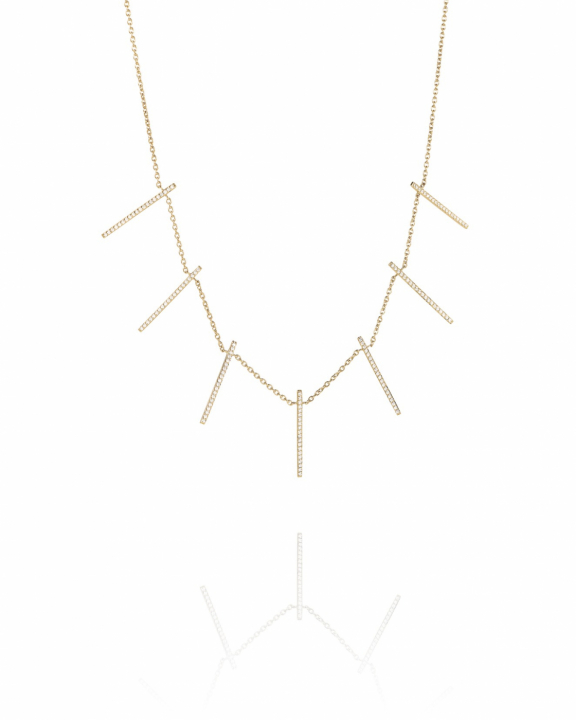 Starline & Stars Collier Gold 40-45 cm in the group Necklaces / Diamond Necklaces at SCANDINAVIAN JEWELRY DESIGN (10-101-02102-4045)