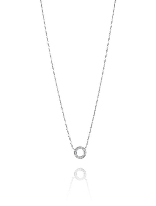Circle Of Love Necklaces White gold 42-45 cm in the group Necklaces / Diamond Necklaces at SCANDINAVIAN JEWELRY DESIGN (10-102-02001-4245)