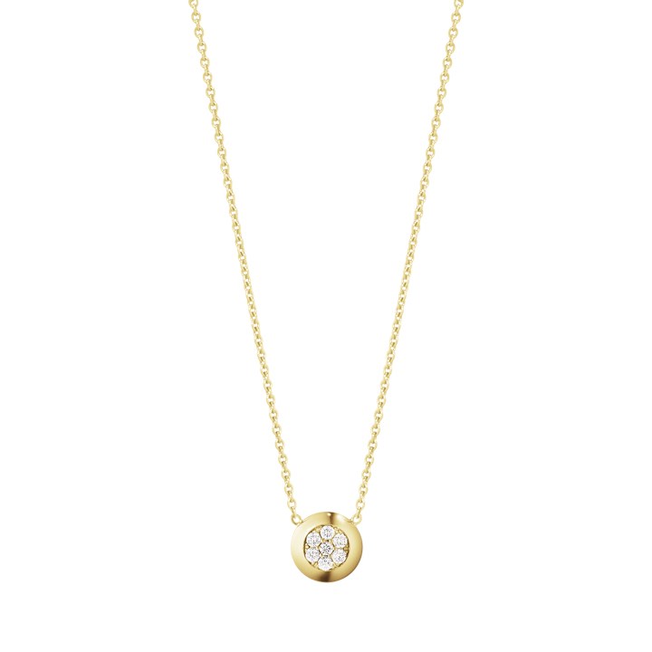 AURORA Pendant Gold Diamonds PAVÉ 0.10 ct in the group Necklaces / Diamond Necklaces at SCANDINAVIAN JEWELRY DESIGN (10002181)