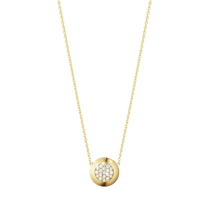 AURORA Pendant Gold Diamonds PAVÉ 0.13 ct in the group Necklaces / Diamond Necklaces at SCANDINAVIAN JEWELRY DESIGN (10002182)