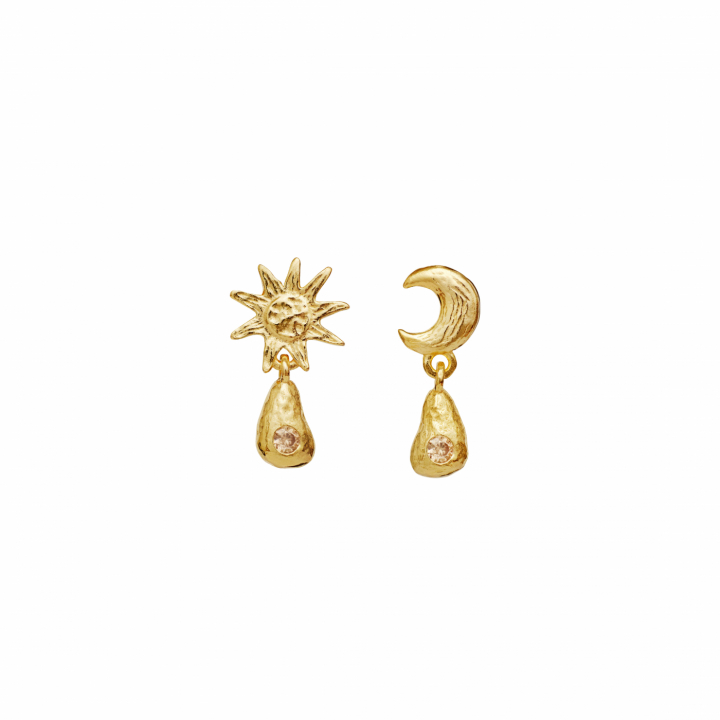 Lainy Earrings Gold in the group Earrings / Gold Earrings at SCANDINAVIAN JEWELRY DESIGN (10002A)