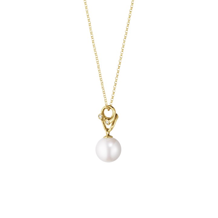 MAGIC Pendant Gold PEARL Diamonds 0.04 CT in the group Necklaces / Diamond Necklaces at SCANDINAVIAN JEWELRY DESIGN (10009352)