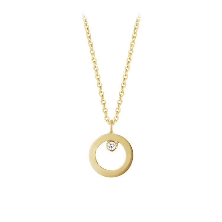 HALO Pendant Gold Diamonds 0.01 CT in the group Last Chance / Necklaces at SCANDINAVIAN JEWELRY DESIGN (10014137)