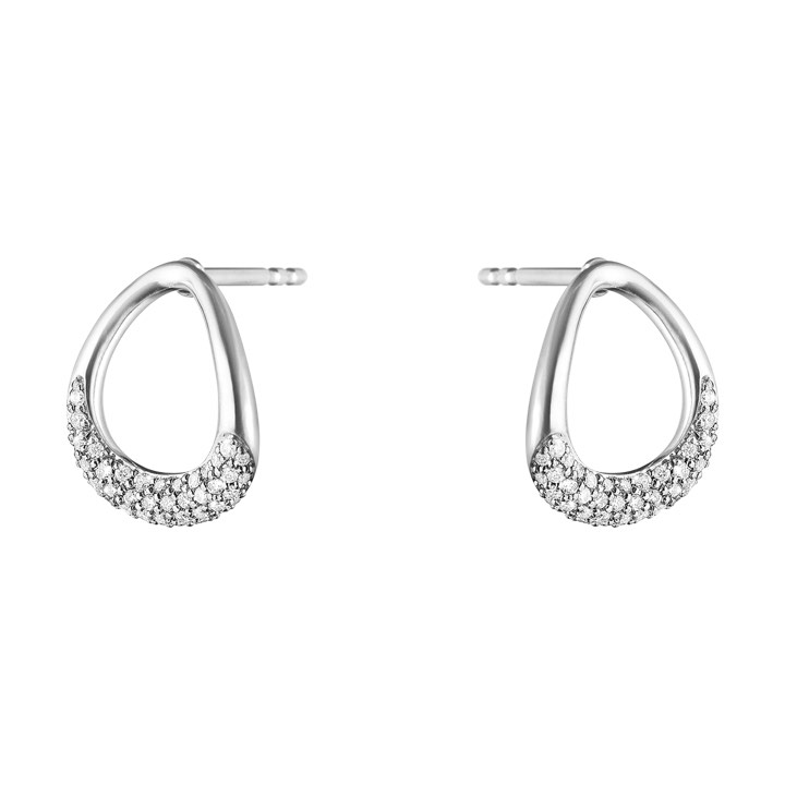 OFFSPRING Earring Silver Diamonds PAVE 0.19 ct in the group Earrings / Diamond Earrings at SCANDINAVIAN JEWELRY DESIGN (10015849)