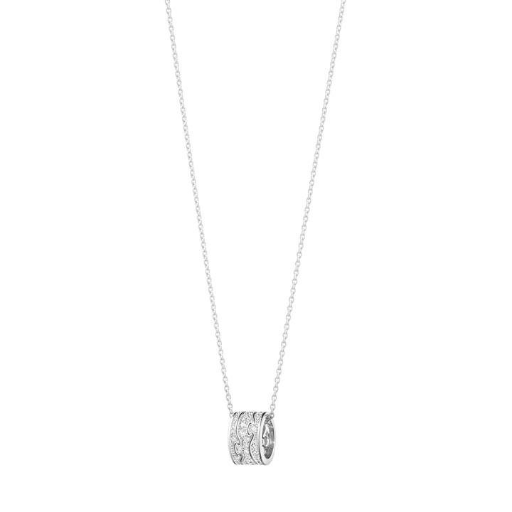 FUSION Pendant White gold FULL PAVÉ 0.35 CT in the group Necklaces / Diamond Necklaces at SCANDINAVIAN JEWELRY DESIGN (10016422)