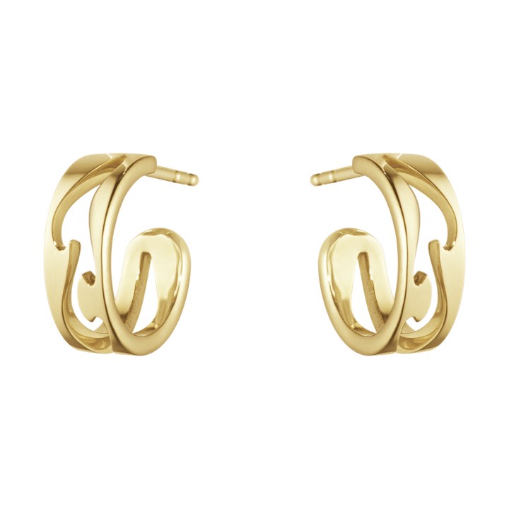 FUSION OPEN Earring Gold in the group Earrings / Gold Earrings at SCANDINAVIAN JEWELRY DESIGN (10016436)