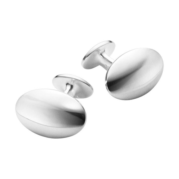MEN'S CLASSIC OVAL Cufflinks Silver in the group Accessories at SCANDINAVIAN JEWELRY DESIGN (10016944)