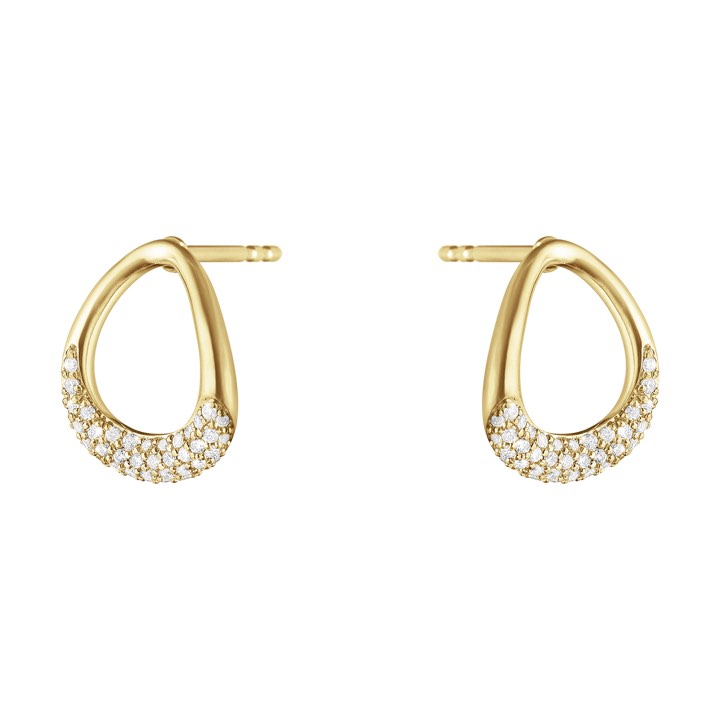 OFFSPRING Earring Gold Diamonds PAVE 0.19 ct in the group Earrings / Diamond Earrings at SCANDINAVIAN JEWELRY DESIGN (10018028)