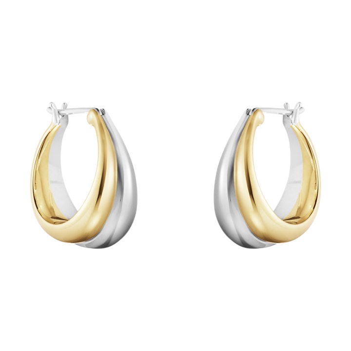 CURVE MEDIUM Earring Silver Gold in the group Earrings / Gold Earrings at SCANDINAVIAN JEWELRY DESIGN (10018101)