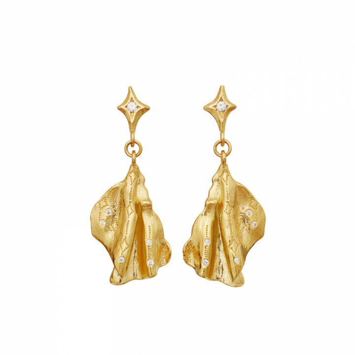 Gerda Earrings Gold in the group Earrings / Gold Earrings at SCANDINAVIAN JEWELRY DESIGN (10024A)