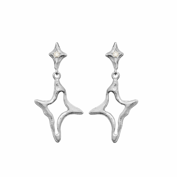 Roxy Earrings Silver in the group Earrings / Silver Earrings at SCANDINAVIAN JEWELRY DESIGN (10031C)