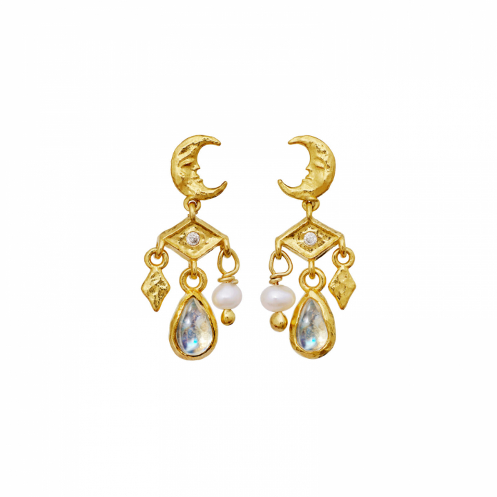 Colline Earrings Gold in the group Earrings / Pearl Earrings at SCANDINAVIAN JEWELRY DESIGN (10036A)