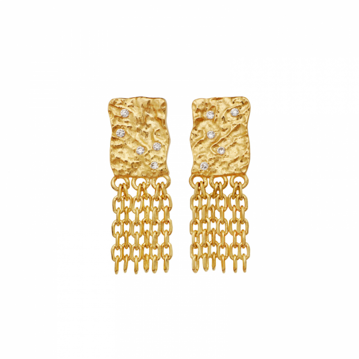 Pietra Earrings Gold in the group Earrings / Gold Earrings at SCANDINAVIAN JEWELRY DESIGN (10037A)