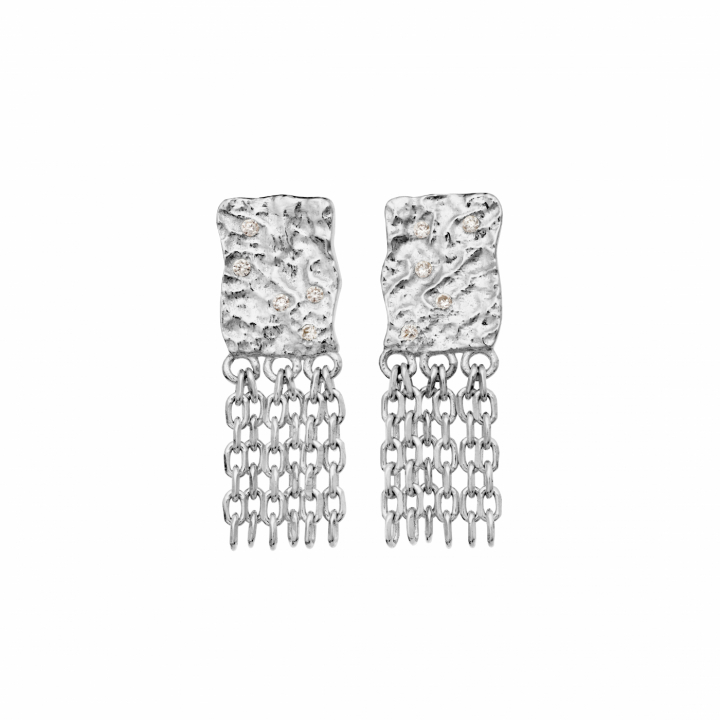 Pietra Earrings Silver in the group Earrings / Silver Earrings at SCANDINAVIAN JEWELRY DESIGN (10037C)