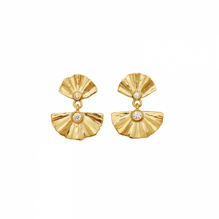 Odile Earrings Gold in the group Earrings / Gold Earrings at SCANDINAVIAN JEWELRY DESIGN (10039A)