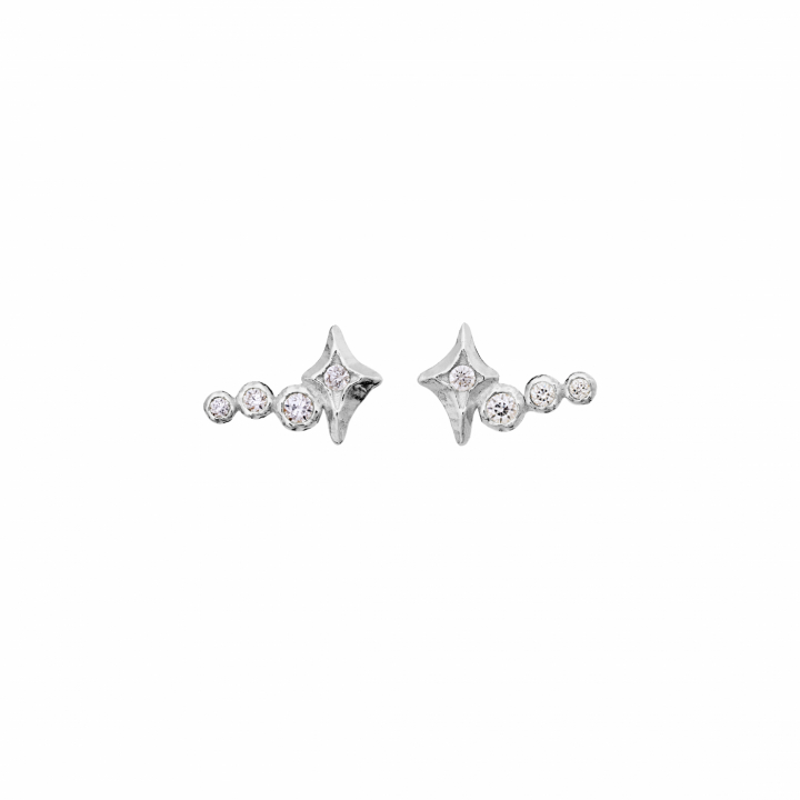Minna Earrings Silver in the group Earrings / Silver Earrings at SCANDINAVIAN JEWELRY DESIGN (10044C)