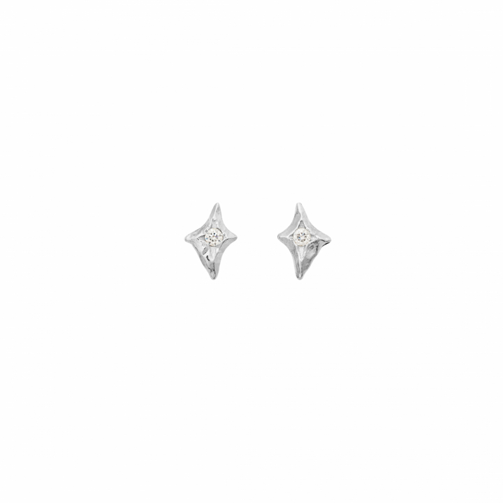 Sylfide Earrings Silver in the group Earrings / Silver Earrings at SCANDINAVIAN JEWELRY DESIGN (10047C)