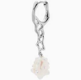 Peblinge Royal Huggies Earrings Silver in the group Earrings / Pearl Earrings at SCANDINAVIAN JEWELRY DESIGN (101027AG)