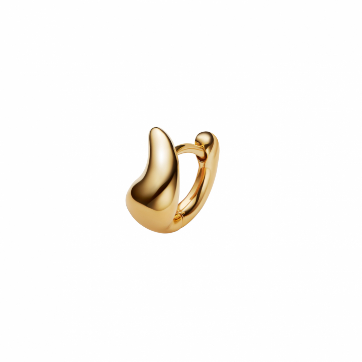 Sagene Trail Huggie Gold Right (one) in the group Earrings / Gold Earrings at SCANDINAVIAN JEWELRY DESIGN (101104YG-RI)