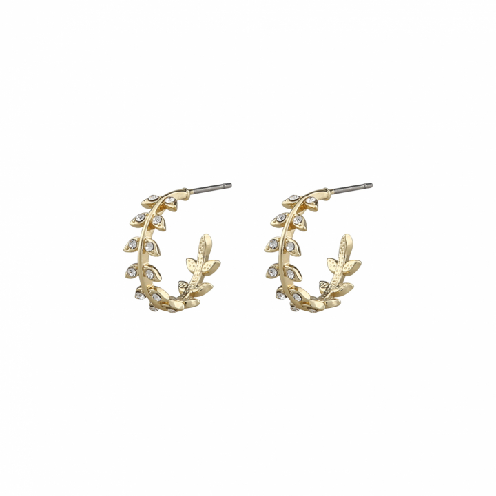 Minna small ring branch Earring Gold in the group Earrings / Gold Earrings at SCANDINAVIAN JEWELRY DESIGN (1013-5502-251-ONE)