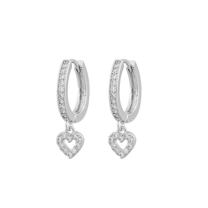 Valentina round Earring Silver in the group Earrings / Silver Earrings at SCANDINAVIAN JEWELRY DESIGN (1090-6300-012-ONE)