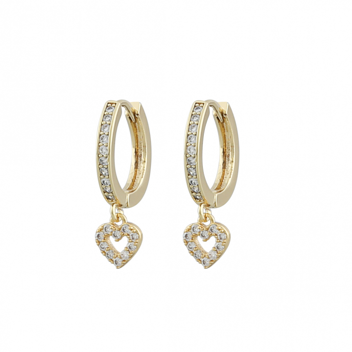Valentina round Earring Gold in the group Earrings / Gold Earrings at SCANDINAVIAN JEWELRY DESIGN (1090-6300-251-ONE)