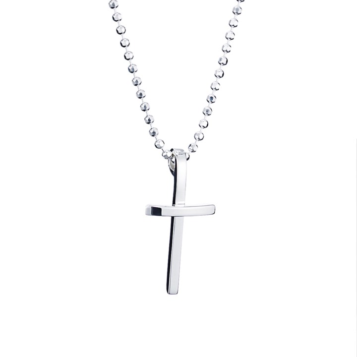 Little Thin Cross Pendant Silver in the group Necklaces / Silver Necklaces at SCANDINAVIAN JEWELRY DESIGN (11-100-00067)