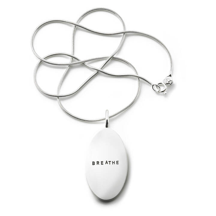 Breathe Pendant Silver in the group Necklaces / Silver Necklaces at SCANDINAVIAN JEWELRY DESIGN (11-100-00252)