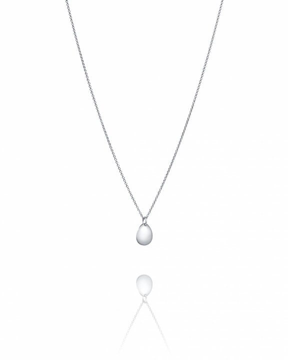 Mini Rose Petal Pendant Silver in the group Necklaces / Silver Necklaces at SCANDINAVIAN JEWELRY DESIGN (11-100-02419)