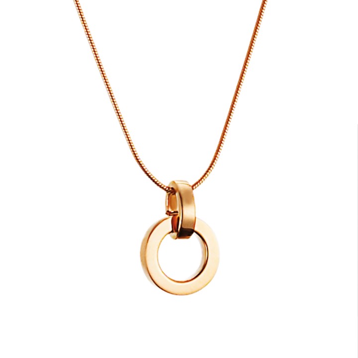 Ring Around Pendant Gold in the group Necklaces / Gold Necklaces at SCANDINAVIAN JEWELRY DESIGN (11-101-00555-0000)