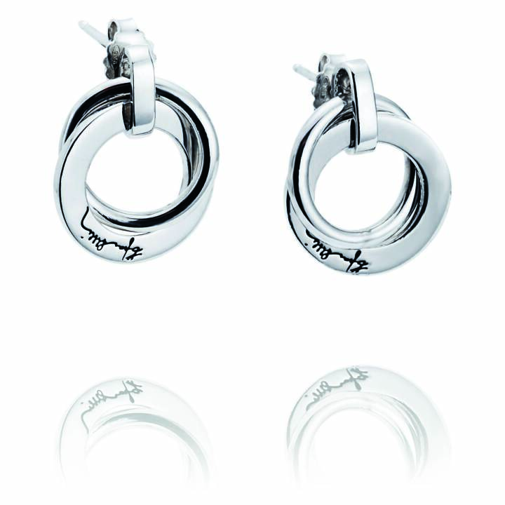 Twosome Earring Silver in the group Earrings / Silver Earrings at SCANDINAVIAN JEWELRY DESIGN (12-100-00526-0000)