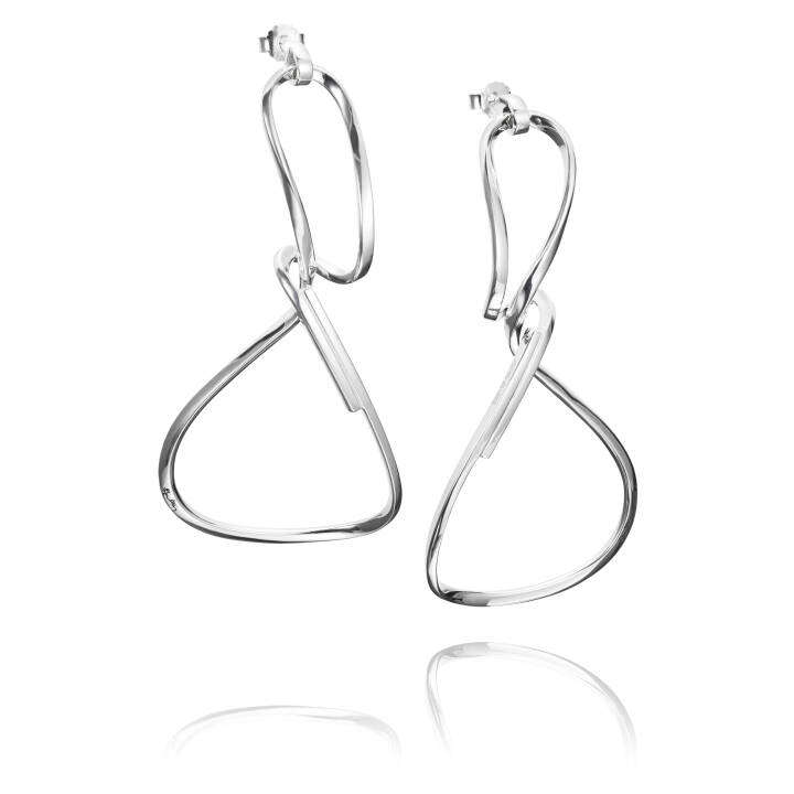 Twisting Earring Silver in the group Earrings / Silver Earrings at SCANDINAVIAN JEWELRY DESIGN (12-100-01295-0000)