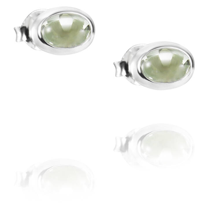 Love Bead Silver - Green Quartz Earring Silver in the group Earrings / Silver Earrings at SCANDINAVIAN JEWELRY DESIGN (12-100-01573-0000)