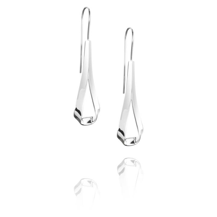 Folded Earring Silver in the group Earrings / Silver Earrings at SCANDINAVIAN JEWELRY DESIGN (12-100-01590-0000)