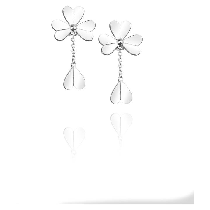 Four Clover Mini Earring Silver in the group Earrings / Silver Earrings at SCANDINAVIAN JEWELRY DESIGN (12-100-01596-0000)