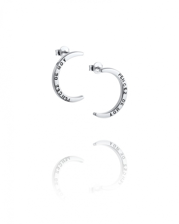 Pencez Moon Earring Silver in the group Earrings / Silver Earrings at SCANDINAVIAN JEWELRY DESIGN (12-100-02078-0000)