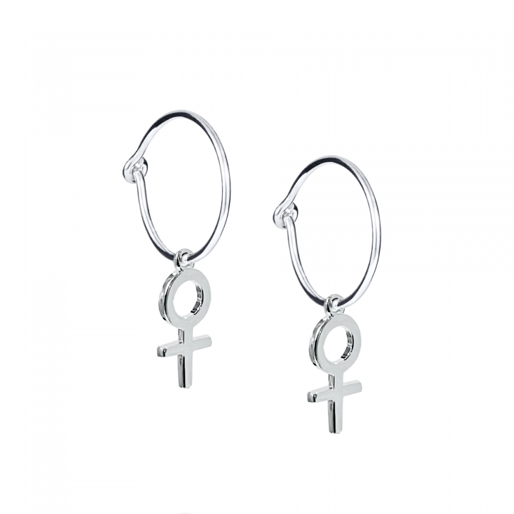 Feminine Hoops in the group Earrings / Silver Earrings at SCANDINAVIAN JEWELRY DESIGN (12-100-02210-0000)