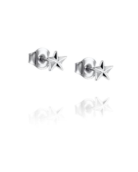 Micro catch a falling star stud Earrings Silver in the group Earrings / Silver Earrings at SCANDINAVIAN JEWELRY DESIGN (12-100-02259-0000)