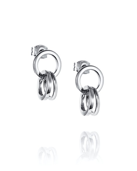 Messy rings ear Earrings Silver in the group Earrings / Silver Earrings at SCANDINAVIAN JEWELRY DESIGN (12-100-02361-0000)