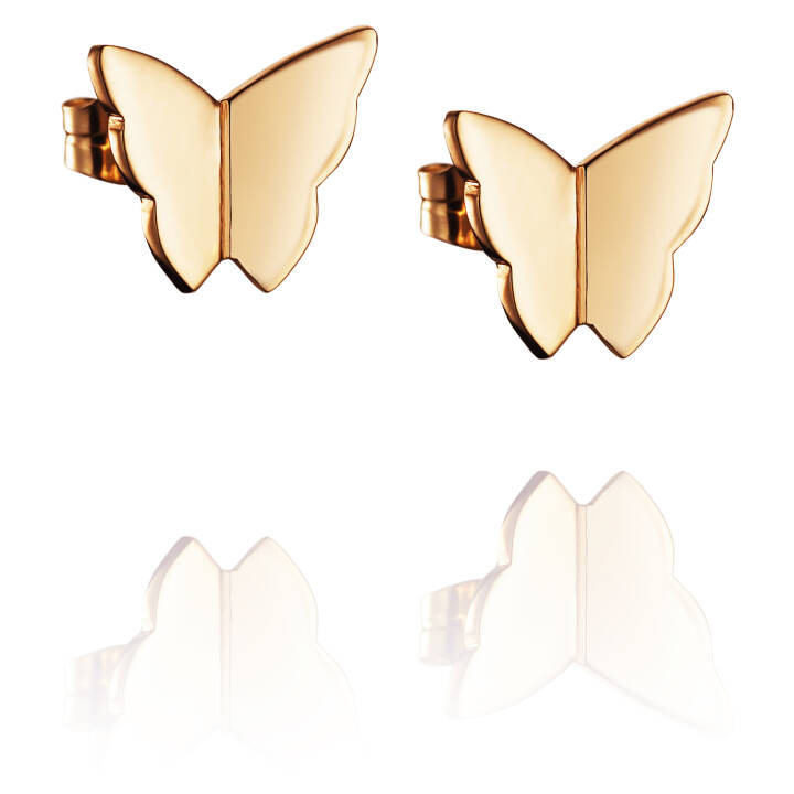 Little Miss Butterfly Earring Gold in the group Earrings / Gold Earrings at SCANDINAVIAN JEWELRY DESIGN (12-101-01011-0000)