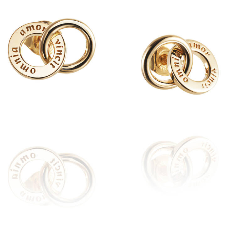 Mini Twosome Earring Gold in the group Earrings / Gold Earrings at SCANDINAVIAN JEWELRY DESIGN (12-101-01074-0000)